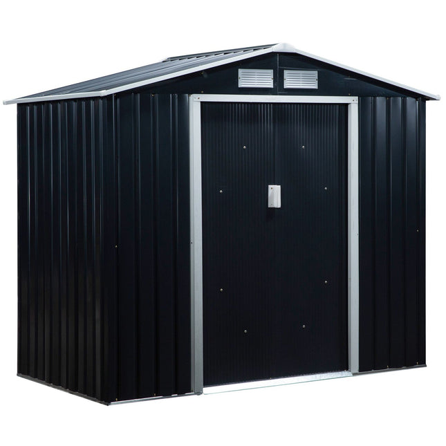 Wetterfester Garten-Metallschuppen mit Boden, 213x130x185 cm