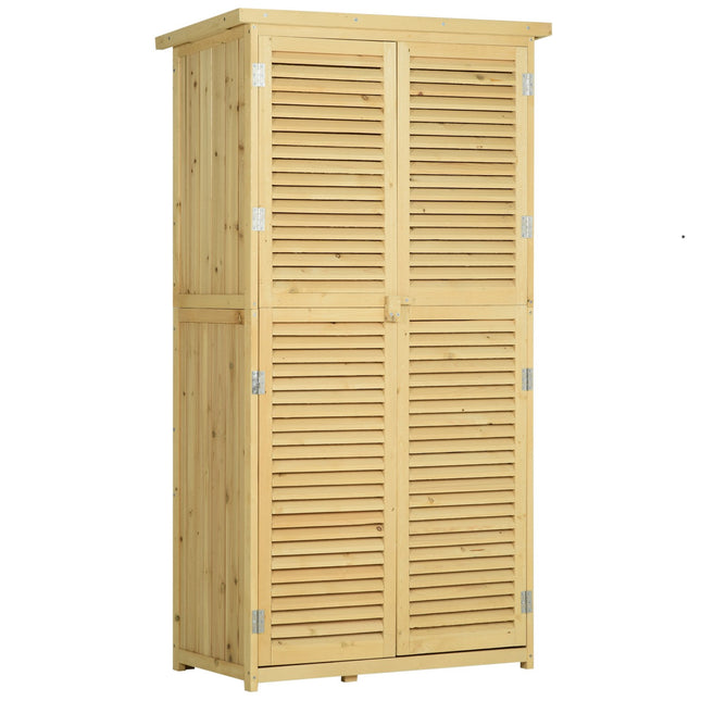 Geräteschuppen aus Holz mit Asphaltdach, 4 Fächer