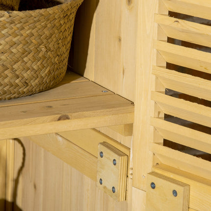 Geräteschuppen aus Holz mit Asphaltdach, 4 Fächer