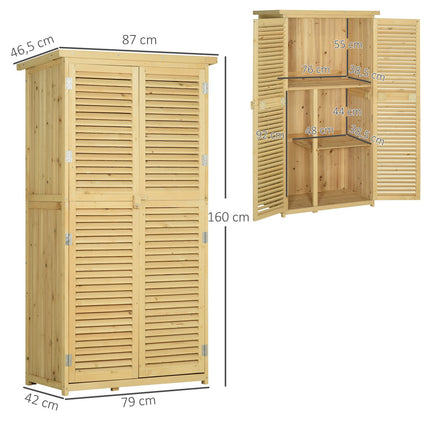 Geräteschuppen aus Holz mit Asphaltdach, 4 Fächer