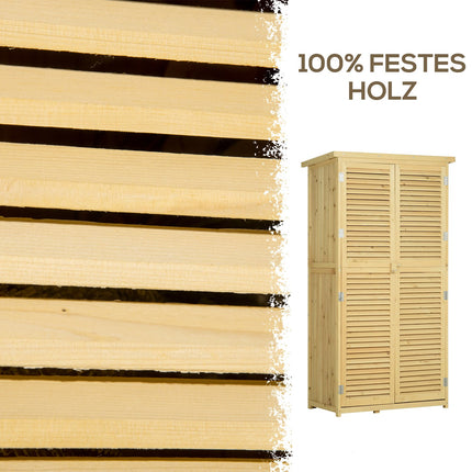 Geräteschuppen aus Holz mit Asphaltdach, 4 Fächer
