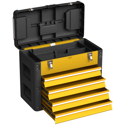 Toolbox with 4 Drawers, Steel, 49.7 x 25.3 x 40.7 cm