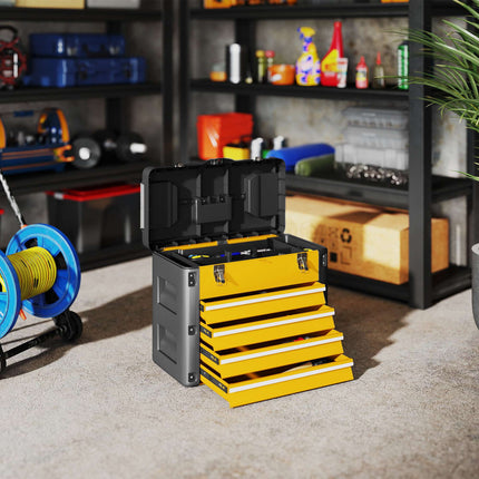 Toolbox with 4 Drawers, Steel, 49.7 x 25.3 x 40.7 cm