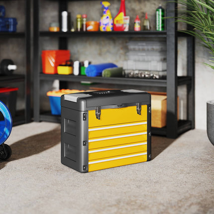 Toolbox with 4 Drawers, Steel, 49.7 x 25.3 x 40.7 cm