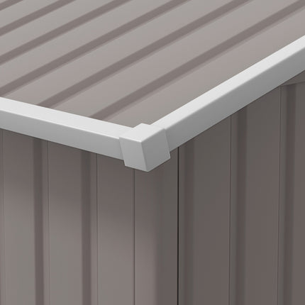 Garden shed, weatherproof steel, 12.4 m², sliding door