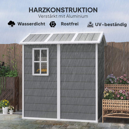 Wasserdichtes Gartenhaus aus Aluminium mit abschließbarer Tür und Boden