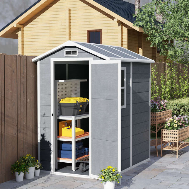 Wasserdichtes Gartenhaus aus Aluminium mit abschließbarer Tür und Boden