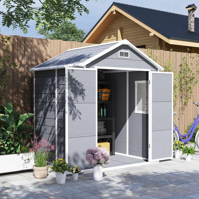Wasserdichter Geräteschuppen aus Aluminium mit Boden und abschließbarer Tür