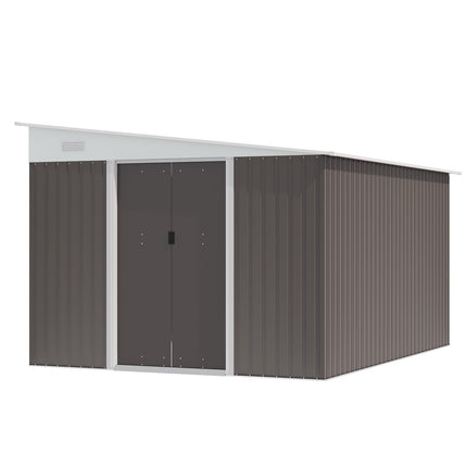 Steel garden shed with roof, sliding door, 8.9㎡