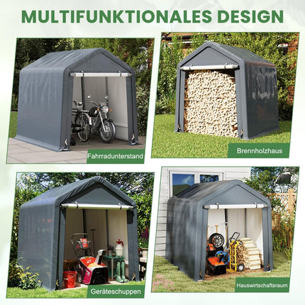 Geräteschuppen, Fahrradgarage, Gerätehaus, Zeltgarage, Garagenzelt, Lagerzelt 195 x 240 x 214 cm