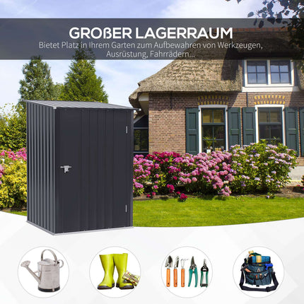Abri de jardin à outils 1 x 1 m abri de jardin en métal abri de jardin à outils 0,92 m² acier galvanisé gris foncé