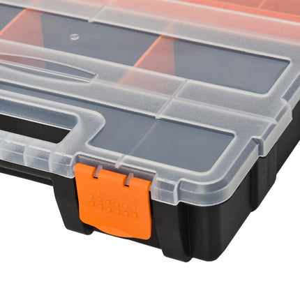 Multifunkční box na nářadí, 4dílný, plast, oranžový/černý