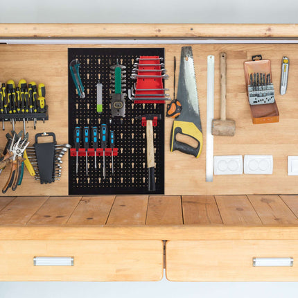 Tool wall 3-part with accessories