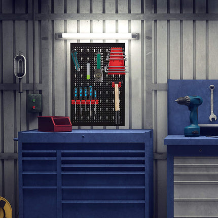 Tool wall 3-part with accessories