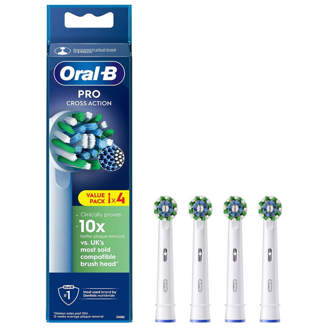 Zahnbürstenköpfe, Cross Action, 4er-Pack