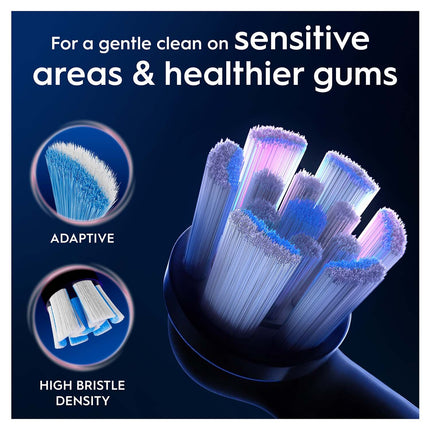 Hlavice zubního kartáčku, Gentle Care, černá, 4 ks