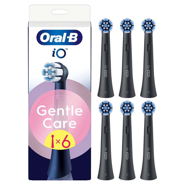 Zahnbürstenköpfe, Sanfte Reinigung Schwarz, 6er-Pack