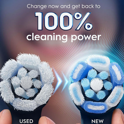 Hlavice zubního kartáčku, Ultimate Clean, černá, 3 ks