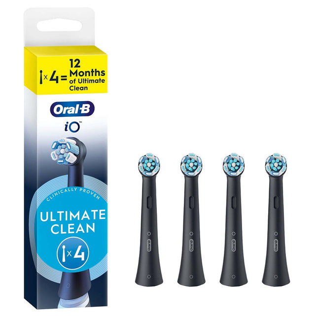 Zahnbürstenköpfe, Ultimate Clean, Schwarz, 4er-Pack