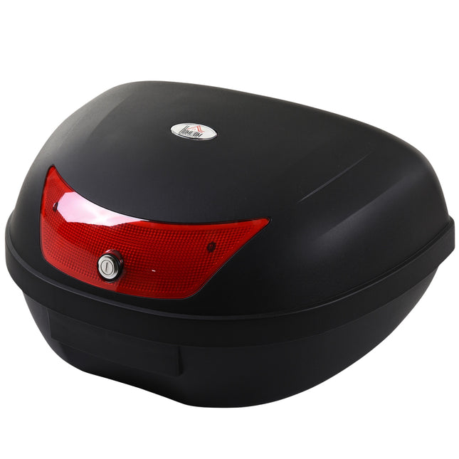 Topcase für Motorrad- und Rollerhelme, 48 Liter, schwarz