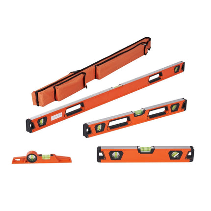 Torpedo Level Set, 48 24 16 10 in, 3 Vial