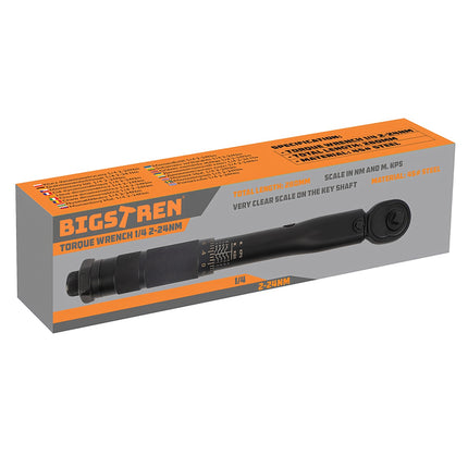 Drehmomentschlüssel 1/4 2-24Nm Bigstring 24591