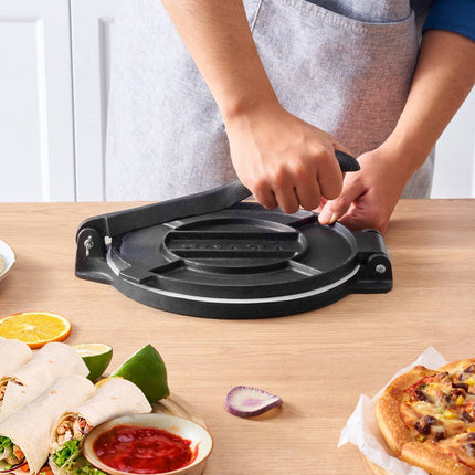 Tortilla Press, 10-Inch Cast Iron, Pre-Seasoned, 100 Sheets