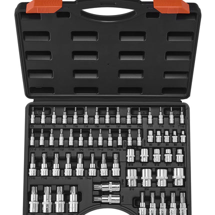 Torx Bit and E-Torx Socket Set, 60-Piece, Case