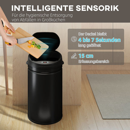 Berührungsloser 30L Edelstahl-Sensor-Mülleimer, Soft-Close