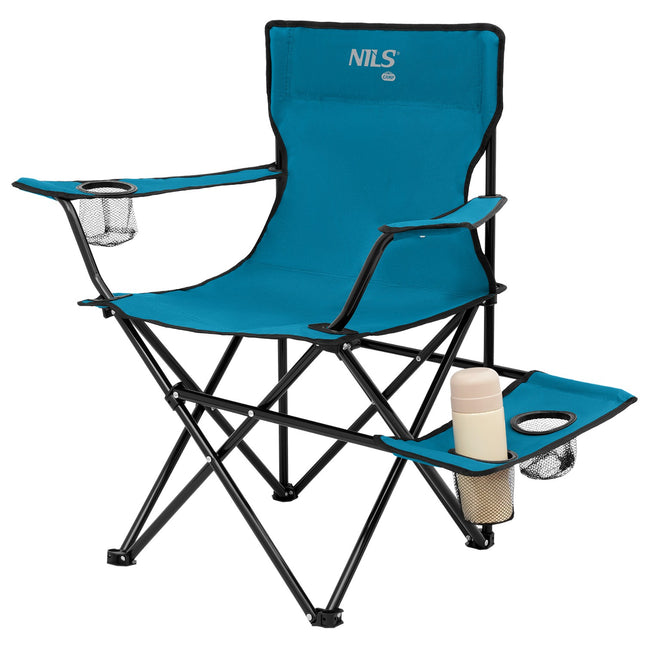 Campingstuhl, faltbar, blaugrau, kompaktes Design