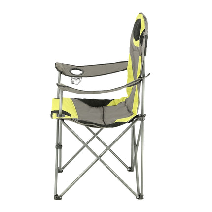 Campingstuhl, Grau-Limette, Faltbar, Leicht