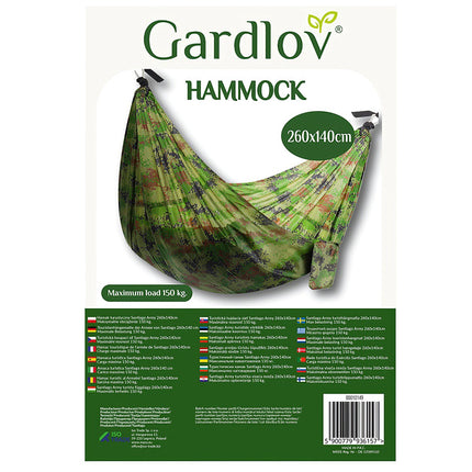 Turistická houpací síť Santiago Army 260x140cm síťovina