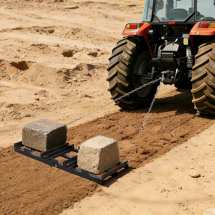 Tow-Behind Drag Harrow 48 x 20 in, Galvanized Steel
