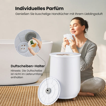 Handtuchwärmer 23L, großer Luxus-Handtuchwärmer, 34 x 54 cm, Weiß