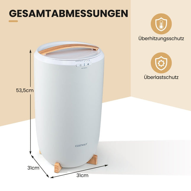 Handtuchwärmer 20L mit Timer & automatischer Abschaltung, Grau