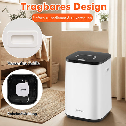 Towel Warmer 23L with Timer and LED Display, White