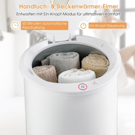 Handtuchwärmer-Eimer, 21 l Fassungsvermögen, einstellbarer Timer