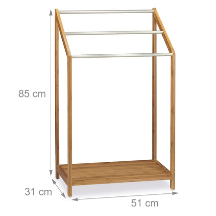 Porte-serviettes en bambou 3 barres