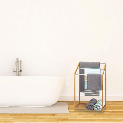 Porte-serviettes en bambou 3 barres