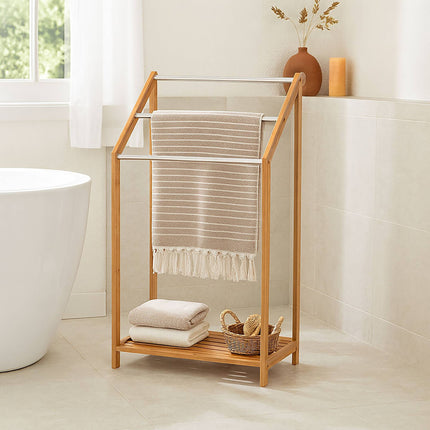 Porte-serviettes en bambou 3 barres