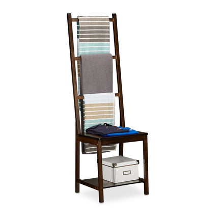 Porte-serviettes en bambou marron foncé