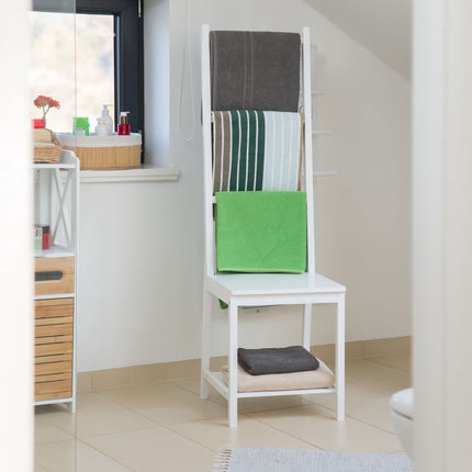 Porte-serviettes en bambou blanc