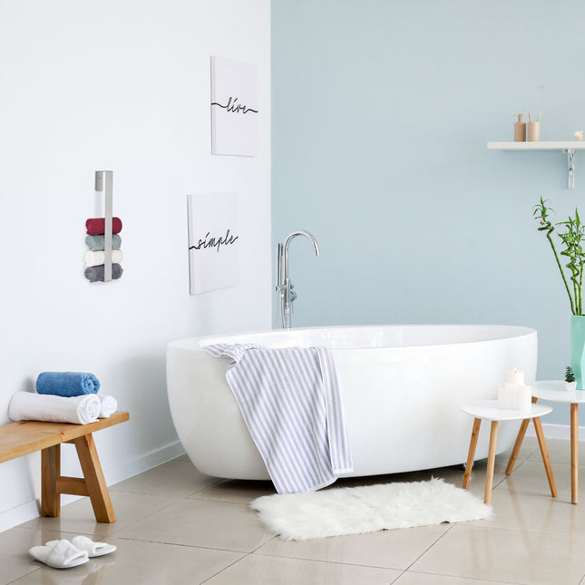 Towel hanger silver colored