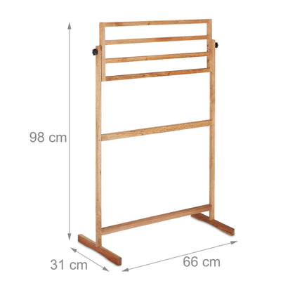Porte-serviettes sur pied en noyer