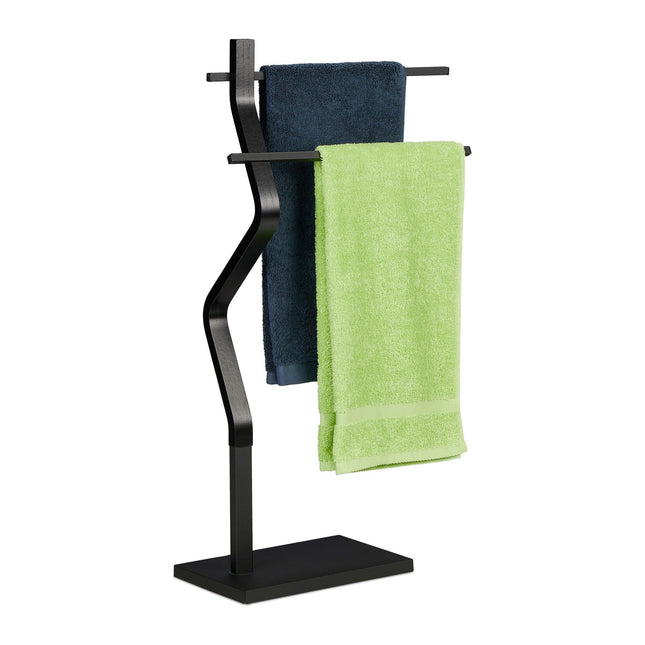 Towel hanger with curved design
