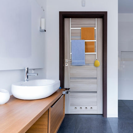 Towel rack door