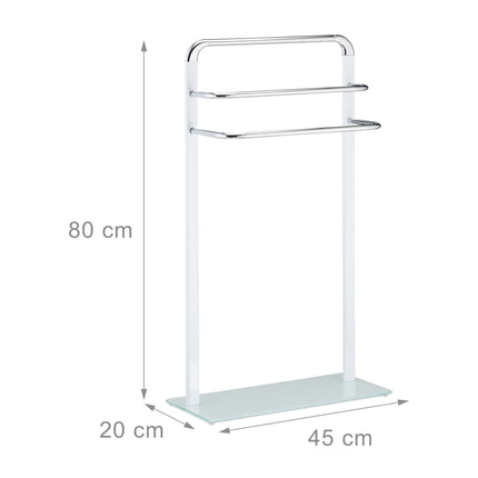 Towel rack frosted glass/chrome