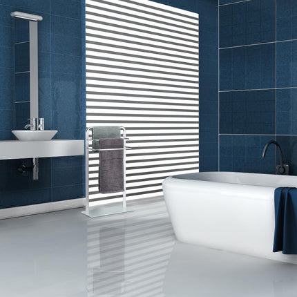 Towel rack frosted glass/chrome