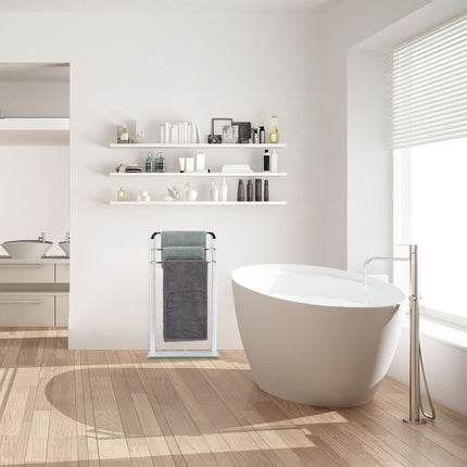 Towel rack frosted glass/chrome