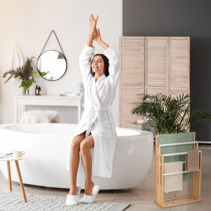 Towel rack in bamboo 6 bars